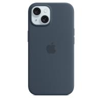 Apple Silicone Case - Silikonowe etui z MagSafe do iPhone 15 (sztormowy błękit)