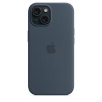 Apple Silicone Case - Silikonowe etui z MagSafe do iPhone 15 (sztormowy błękit)