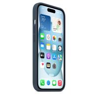 Apple Silicone Case - Silikonowe etui z MagSafe do iPhone 15 (sztormowy błękit)