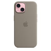 Apple Silicone Case - Silikonowe etui z MagSafe do iPhone 15 (popielaty brąz)