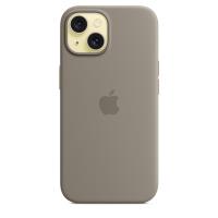 Apple Silicone Case - Silikonowe etui z MagSafe do iPhone 15 (popielaty brąz)