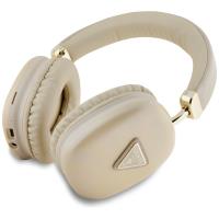 Guess Metallic Triangle Logo - Bezprzewodowe słuchawki nauszne Bluetooth V5.3 (złoty)