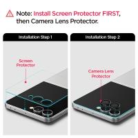 Spigen Optik Pro HD GLAS.TR EZ Fit Camera Protector 2-Pack - Szkło ochronne na obiektyw do Samsung Galaxy Z Flip 7 (Czarny)