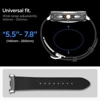 Spigen Enzo - Pasek z naturalnej skóry do Samsung Galaxy Watch 8 / 8 Classic 40 / 44 / 46 mm (Black)