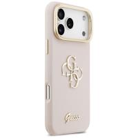 Guess Grained Big 4G & Stand Camera - Etui iPhone 17 Pro Max (różowy)
