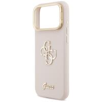 Guess Grained Big 4G & Stand Camera - Etui iPhone 17 Pro Max (różowy)