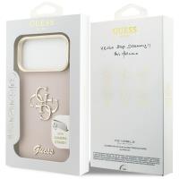 Guess Grained Big 4G & Stand Camera - Etui iPhone 17 Pro Max (różowy)