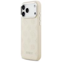 Guess Peony Hot Stamp Script MagSafe - Etui iPhone 17 Pro Max (beżowy)