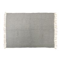 Arti Casa - Koc bawełniany w romby 130x170 cm (Niebieski / Biały)