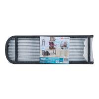 Alpina - Półka na buty / regał / stojak 4 poziomy 50x18,5x57 cm (Srebrny / Czarny)