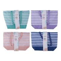 Alpina - Torba plażowa w paski 49,3x16x34 cm (Fioletowy / Biały)