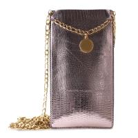 PURO GLAM Chain - Etui uniwersalne do smartfonów z 2 kieszeniami na karty w/gold chain XXL (brązowy) PURO GLAM Chain - Etui uniwersalne do smartfonów z 2 kieszeniami na karty w/gold chain XXL (brązowy)
