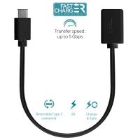 PURO Type-C Charge & Sync Adapter - Adapter USB-C 3.1 na USB-A 3.0 do ładowania & synchronizacji danych, 2A, 5 Gbps, 20 cm (czarny) PURO Type-C Charge & Sync Adapter - Adapter USB-C 3.1 na USB-A 3.0 do ładowania & synchronizacji danych, 2A, 5 Gbps, 20 cm (czarny)