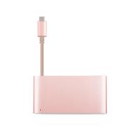 Moshi USB-C Multiport Adapter - Aluminiowy hub 3-w-1 USB-C/Thunderbolt 3 (Golden Rose) Moshi USB-C Multiport Adapter - Aluminiowy hub 3-w-1 USB-C/Thunderbolt 3 (Golden Rose)
