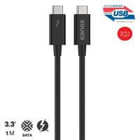 Kanex Thunderbolt 3 / USB-C Kabel, 20Gbps, 1 m (czarny) Kanex Thunderbolt 3 / USB-C Kabel, 20Gbps, 1 m (czarny)