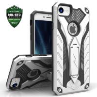 Zizo Static Cover - Pancerne etui iPhone 8 / 7 z podstawką (srebrny/czarny) Zizo Static Cover - Pancerne etui iPhone 8 / 7 z podstawką (srebrny/czarny)