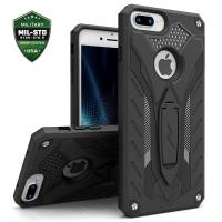 Zizo Static Cover - Pancerne etui iPhone 8 Plus / 7 Plus z podstawką (czarny/czarny) Zizo Static Cover - Pancerne etui iPhone 8 Plus / 7 Plus z podstawką (czarny/czarny)