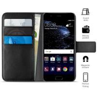 PURO Booklet Wallet Case - Etui Huawei P10 z kieszeniami na karty + stand up (czarny) PURO Booklet Wallet Case - Etui Huawei P10 z kieszeniami na karty + stand up (czarny)