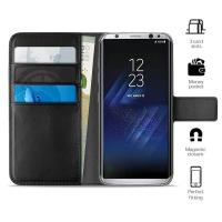 PURO Booklet Wallet Case - Etui Samsung Galaxy S8 z kieszeniami na karty + stand up (czarny) PURO Booklet Wallet Case - Etui Samsung Galaxy S8 z kieszeniami na karty + stand up (czarny)