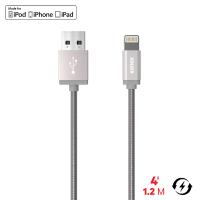 Kanex Premium DuraFlex Lightning - Kabel MFi z Lightning do USB, 1.2 m (Silver) Kanex Premium DuraFlex Lightning - Kabel MFi z Lightning do USB, 1.2 m (Silver)