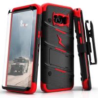 Zizo Bolt Cover - Pancerne etui Samsung Galaxy S8+ ze szkłem 9H na ekran + podstawka & uchwyt do paska (Black/Red) Zizo Bolt Cover - Pancerne etui Samsung Galaxy S8+ ze szkłem 9H na ekran + podstawka & uchwyt do paska (Black/Red)