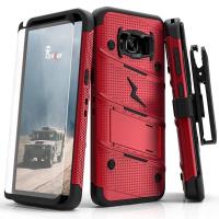 Zizo Bolt Cover - Pancerne etui Samsung Galaxy S8+ ze szkłem 9H na ekran + podstawka & uchwyt do paska (Red/Black) Zizo Bolt Cover - Pancerne etui Samsung Galaxy S8+ ze szkłem 9H na ekran + podstawka & uchwyt do paska (Red/Black)