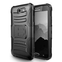 Zizo Armor Hybrid Cover - Pancerne etui Samsung Galaxy J3 Emerge / J3 Prime z podstawką + uchwyt do paska (Black)
