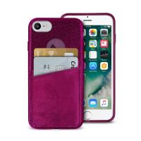 PURO Shine Pocket - Etui iPhone 8 / 7 / 6s / 6 z doklejaną kieszenią na karty (bordowy) PURO Shine Pocket - Etui iPhone 8 / 7 / 6s / 6 z doklejaną kieszenią na karty (bordowy)