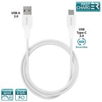 PURO Plain - Kabel USB-C 2.0 na USB-A 2.0, 3A, 480 Mbps, 1m (biały)