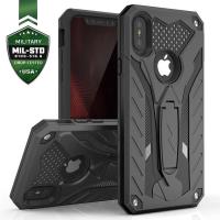 Zizo Static Cover - Pancerne etui iPhone X z podstawką (Black/Black) Zizo Static Cover - Pancerne etui iPhone X z podstawką (Black/Black)