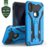 Zizo Static Cover - Pancerne etui iPhone X z podstawką (Blue/Black) Zizo Static Cover - Pancerne etui iPhone X z podstawką (Blue/Black)
