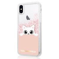 Karl Lagerfeld K-Peek A Boo - Etui iPhone X (Glitter Pink Gold) Karl Lagerfeld K-Peek A Boo - Etui iPhone X (Glitter Pink Gold)