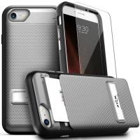 Zizo Click Case - Etui iPhone 8 / 7 / 6s / 6 z ukrytą kieszenią na karty + podstawka & szkło 9H na ekran (Silver/Black) Zizo Click Case - Etui iPhone 8 / 7 / 6s / 6 z ukrytą kieszenią na karty + podstawka & szkło 9H na ekran (Silver/Black)