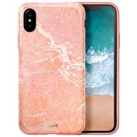 Laut HUEX ELEMENTS - Etui iPhone X z 2 foliami na ekran w zestawie (Marble Pink)
