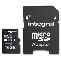 Integral UltimaPro - Karta pamięci 16GB microSDHC/XC 40MB/s Class 10 UHS-I U1 + Adapter Integral UltimaPro - Karta pamięci 16GB microSDHC/XC 40MB/s Class 10 UHS-I U1 + Adapter