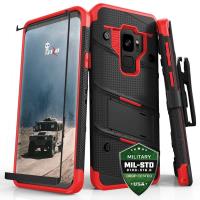 Zizo Bolt Cover - Pancerne etui Samsung Galaxy S9 ze szkłem 9H na ekran + podstawka & uchwyt do paska (Black/Red) Zizo Bolt Cover - Pancerne etui Samsung Galaxy S9 ze szkłem 9H na ekran + podstawka & uchwyt do paska (Black/Red)