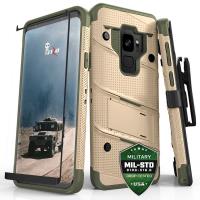 Zizo Bolt Cover - Pancerne etui Samsung Galaxy S9 ze szkłem 9H na ekran + podstawka & uchwyt do paska (Desert Tan/Camo Green) Zizo Bolt Cover - Pancerne etui Samsung Galaxy S9 ze szkłem 9H na ekran + podstawka & uchwyt do paska (Desert Tan/Camo Green)