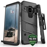 Zizo Bolt Cover - Pancerne etui Samsung Galaxy S9 ze szkłem 9H na ekran + podstawka & uchwyt do paska (Gun Metal Gray) Zizo Bolt Cover - Pancerne etui Samsung Galaxy S9 ze szkłem 9H na ekran + podstawka & uchwyt do paska (Gun Metal Gray)