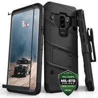 Zizo Bolt Cover - Pancerne etui Samsung Galaxy S9+ ze szkłem 9H na ekran + podstawka & uchwyt do paska (Black/Black) Zizo Bolt Cover - Pancerne etui Samsung Galaxy S9+ ze szkłem 9H na ekran + podstawka & uchwyt do paska (Black/Black)