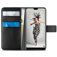 PURO Booklet Wallet Case - Etui Huawei P20 z kieszeniami na karty + stand up (czarny) PURO Booklet Wallet Case - Etui Huawei P20 z kieszeniami na karty + stand up (czarny)