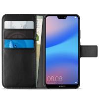 PURO Booklet Wallet Case - Etui Huawei P20 Lite (2018) 5.8" z kieszeniami na karty + stand up (czarny) PURO Booklet Wallet Case - Etui Huawei P20 Lite (2018) 5.8" z kieszeniami na karty + stand up (czarny)