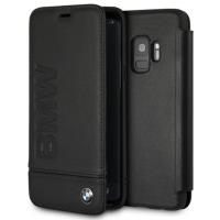 BMW Signature Logo Imprint Book Case - Skórzane etui z klapką Samsung Galaxy S9 z wytłaczanym logo BMW + kieszenie na karty (czarny) BMW Signature Logo Imprint Book Case - Skórzane etui z klapką Samsung Galaxy S9 z wytłaczanym logo BMW + kieszenie na karty (czarny)