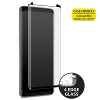 PURO Premium Full Edge Tempered Glass Case Friendly - Szkło ochronne hartowane na ekran Samsung Galaxy S9+ (czarna ramka)