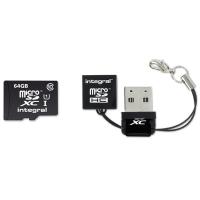 Integral UltimaPro - Karta pamięci 64GB microSDHC/XC 40MB/s Class 10 UHS-I U1 + USB Card Reader Integral UltimaPro - Karta pamięci 64GB microSDHC/XC 40MB/s Class 10 UHS-I U1 + USB Card Reader