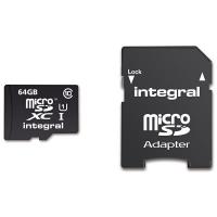 Integral UltimaPro - Karta pamięci 64GB microSDHC/XC 40MB/s Class 10 UHS-I U1 + Adapter Integral UltimaPro - Karta pamięci 64GB microSDHC/XC 40MB/s Class 10 UHS-I U1 + Adapter