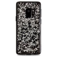 PURO Glam Ice Light Cover - Etui Samsung Galaxy S9 z metalicznymi elementami srebra