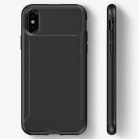 Caseology Nero Slim Case - Etui iPhone Xs / X z hartowanym szkłem ochronnym na ekran (Black) Caseology Nero Slim Case - Etui iPhone Xs / X z hartowanym szkłem ochronnym na ekran (Black)