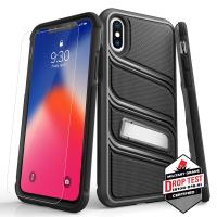 Zizo Bolt X Series - Pancerne etui iPhone Xs / X ze szkłem 9H na ekran + podstawka (Gray/Black) Zizo Bolt X Series - Pancerne etui iPhone Xs / X ze szkłem 9H na ekran + podstawka (Gray/Black)