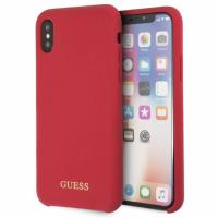 Guess Silicone - Etui iPhone Xs / X (czerwony) Guess Silicone - Etui iPhone Xs / X (czerwony)