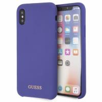 Guess Silicone - Etui iPhone Xs / X (fioletowy) Guess Silicone - Etui iPhone Xs / X (fioletowy)